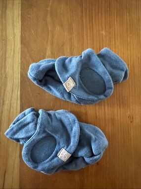Kids Soft Slip-On Booties in Blue